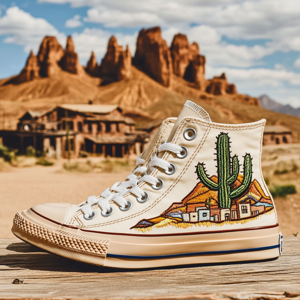 Sunset Trails Canvas High Tops Everyday Merch Essential