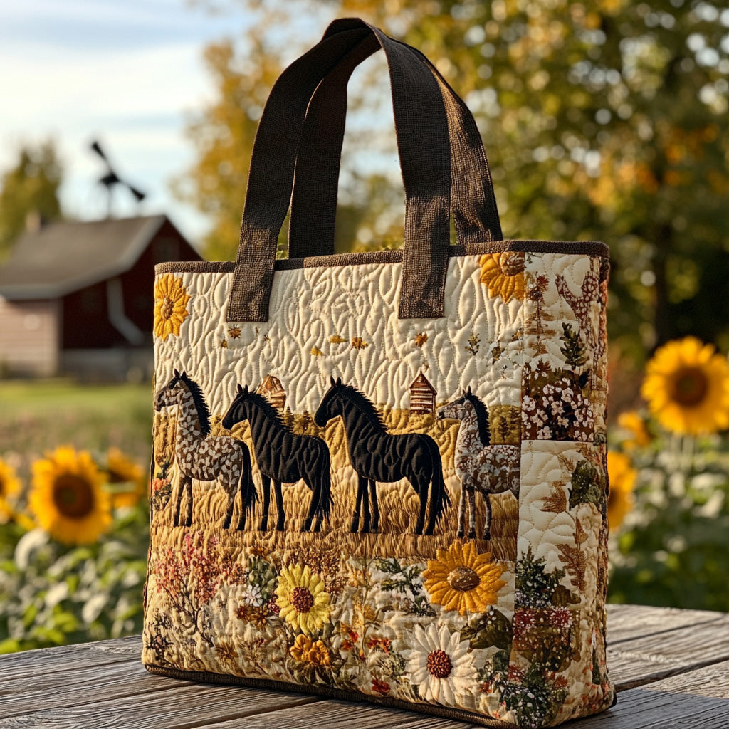 Sunset Trails Quilted Tote Bag Unique Gifts For Cow Lovers