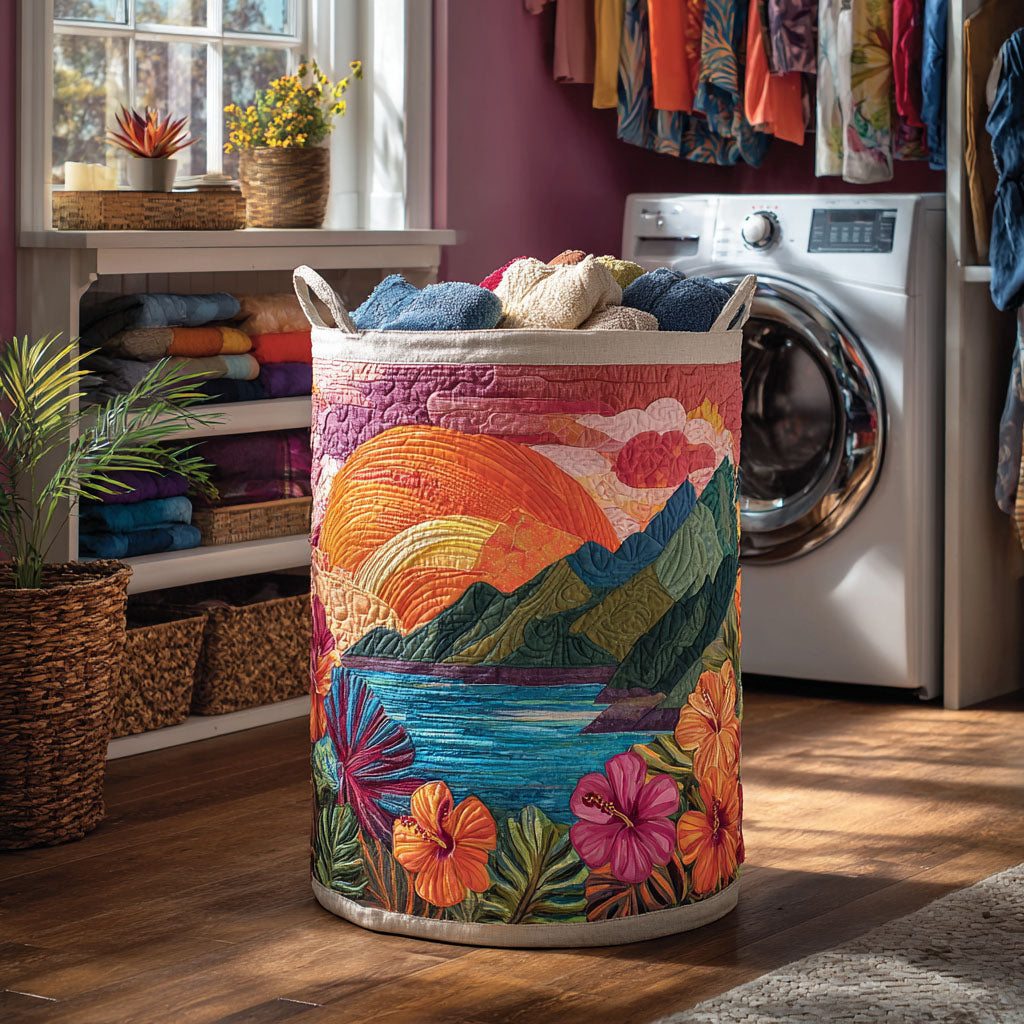 Sunset Valley Quilted Laundry Basket Spacious Quilted Laundry Organizer for Everyday Living