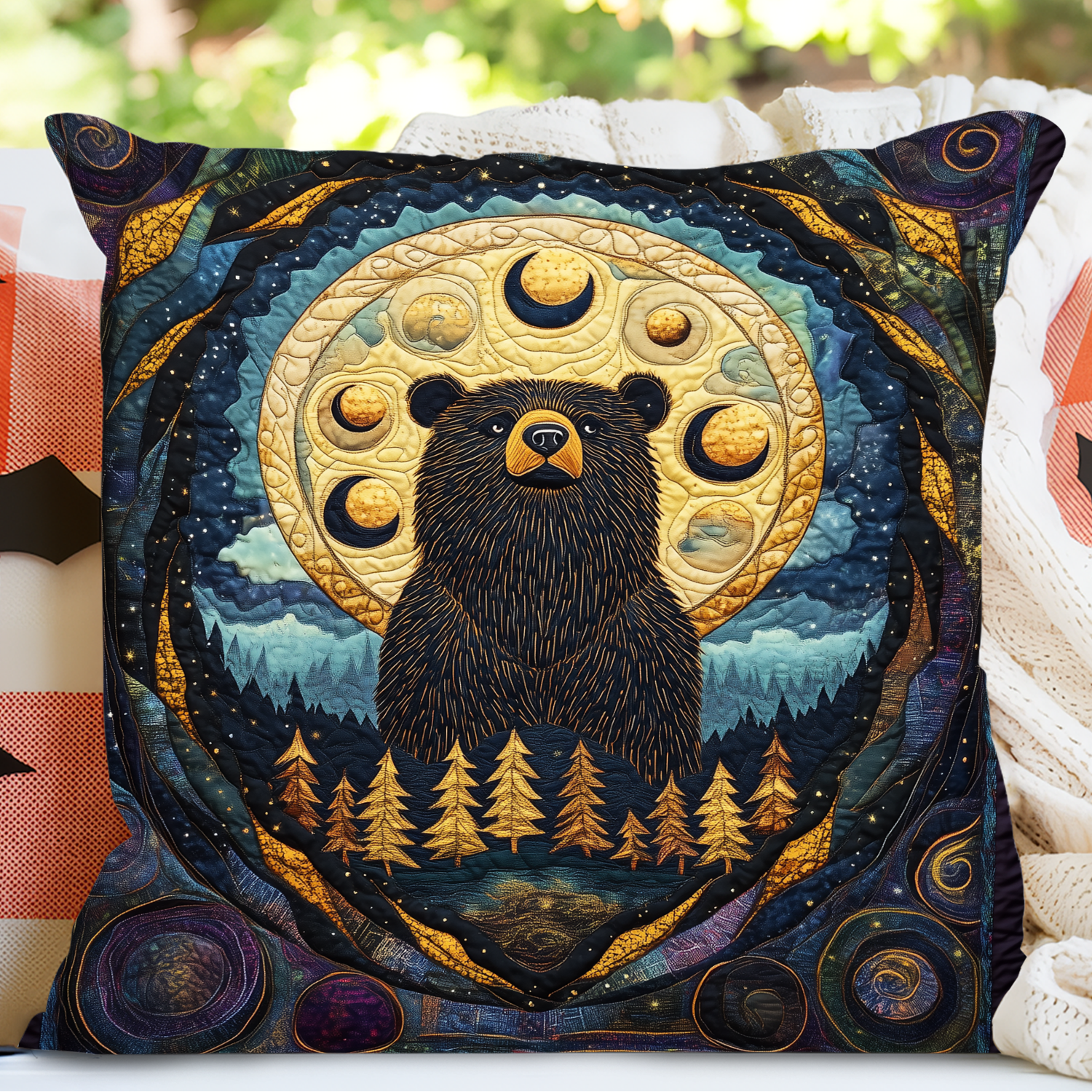 Sunset Wanderer Quilted Pillow Case Christmas Pillow Cover Gift Idea