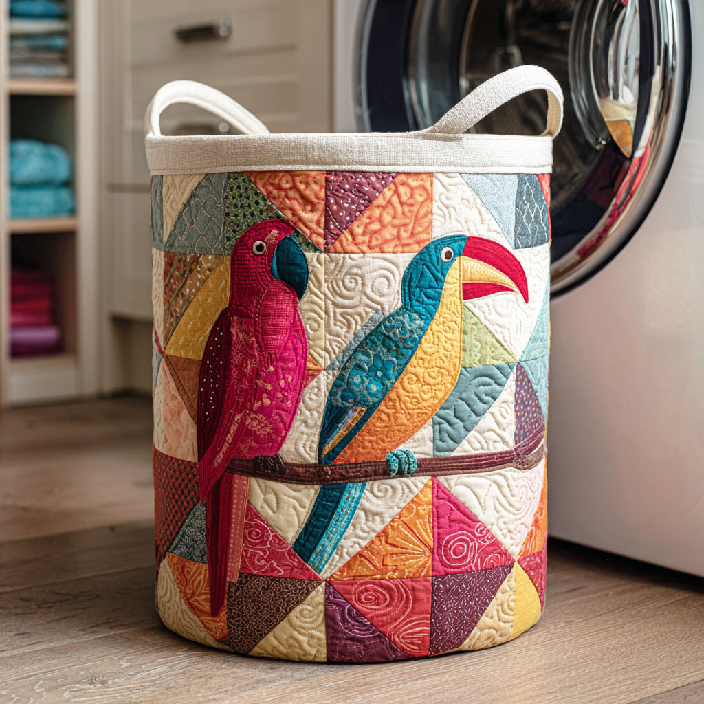 Sunset Wing Quilted Laundry Basket Holiday Favorite Gift