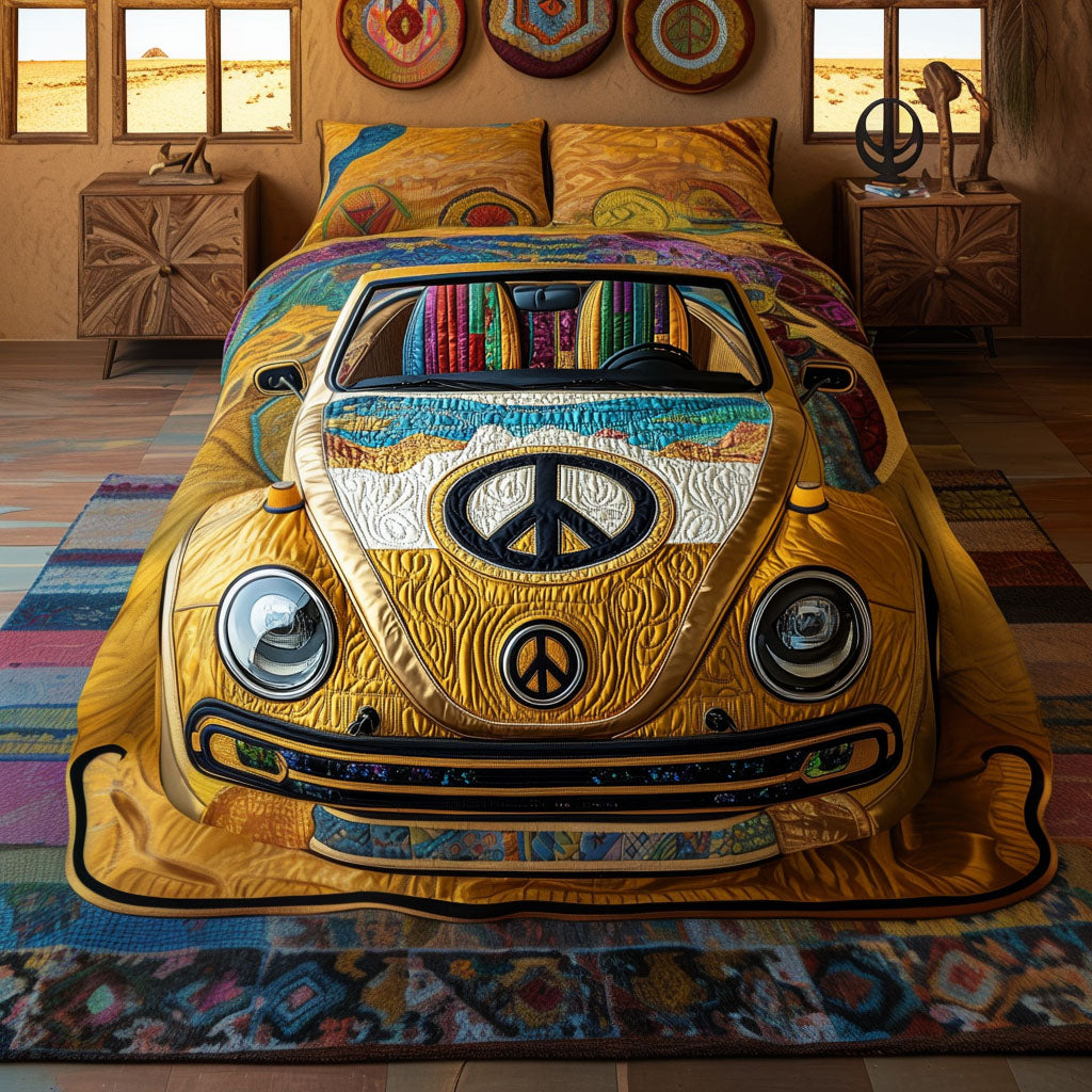 Sunshine Cruiser Quilted Bedding Set Bed Decorations Christmas Presents For Hippies