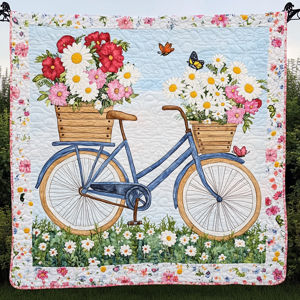Sunshine Cycle Quilted Blanket Gifts For Cyclists