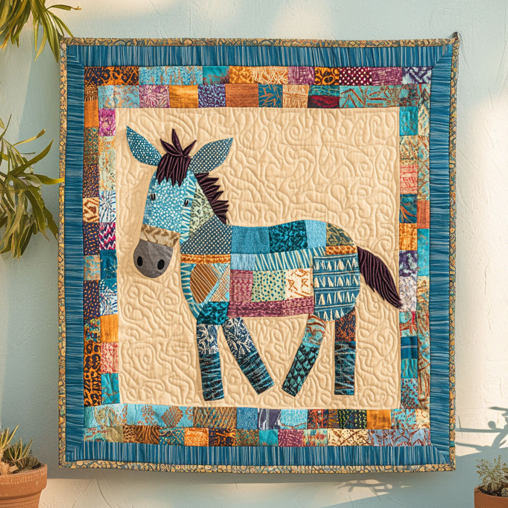 Sunshine Donkey Quilt Soft Quilt Blanket Gift to Warm Hearts