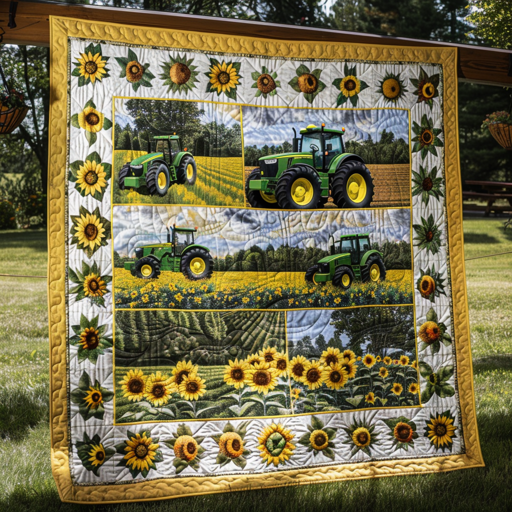 Sunshine Fields Quilted Blanket Christmas Gifts For Farmers