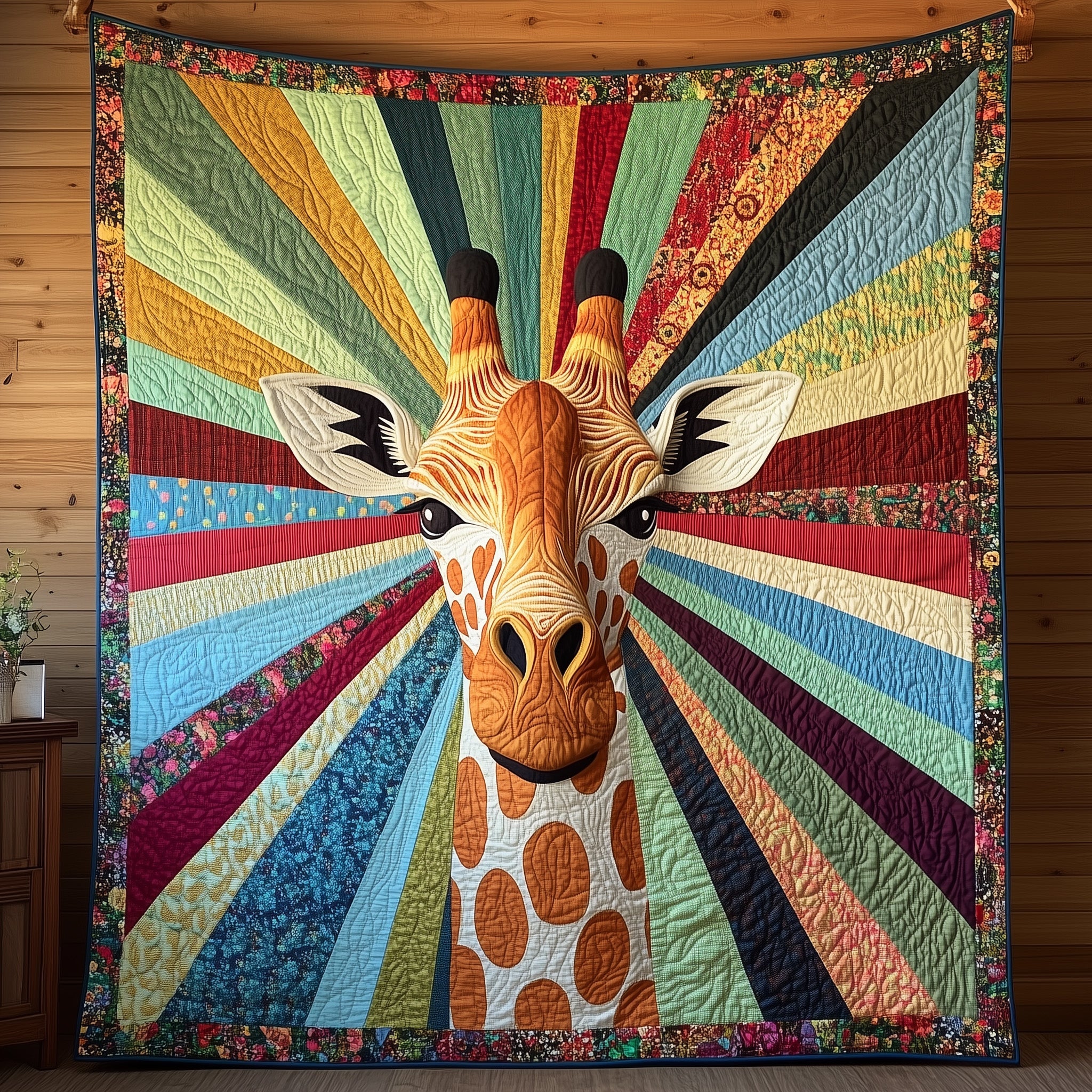 Sunshine Giraffe  Quilted Blanket Nice Throw BlanketGiraffe Christmas Gifts
