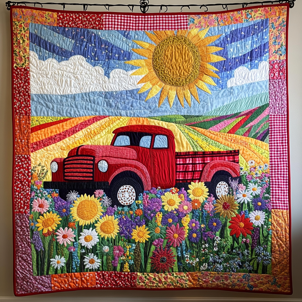 Sunshine Hauler Quilted Blanket Sofa Couch Throw Blanket Christmas Gifts For Nature Lovers