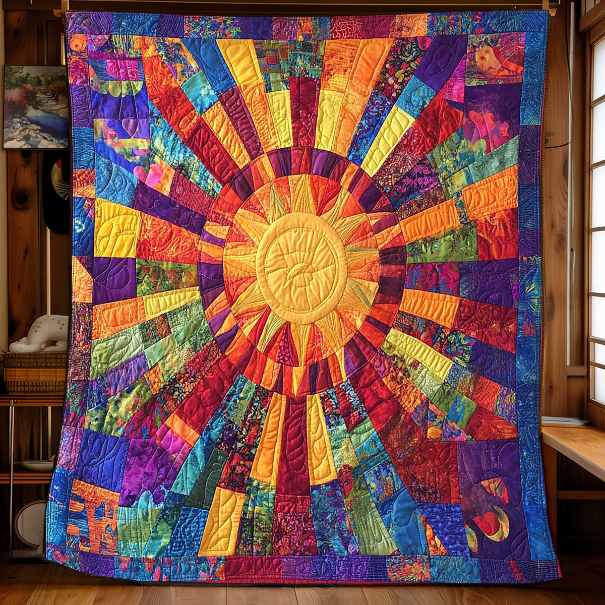 Sunshine Patchwork Quilt Blanket King Size Blanket Christmas Gifts For Relatives