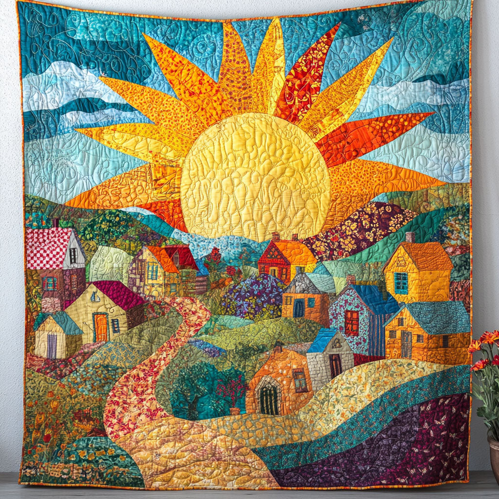 Sunshine Pathway Quilted Blanket Cozy Home Bedding Cute Dragonfly Lover Ideas For Gifts