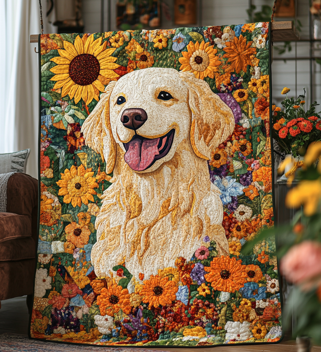 Sunshine Puppy Quilted Blanket Gifts For Pet Owners