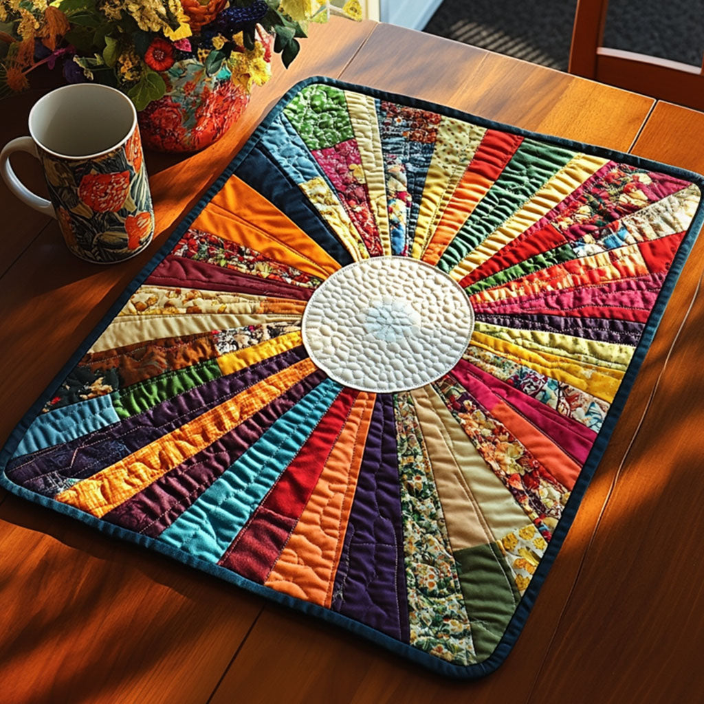 Sunshine Waves Quilted Placemat House Decor Items Cute Fall Gifts For Girlfriend