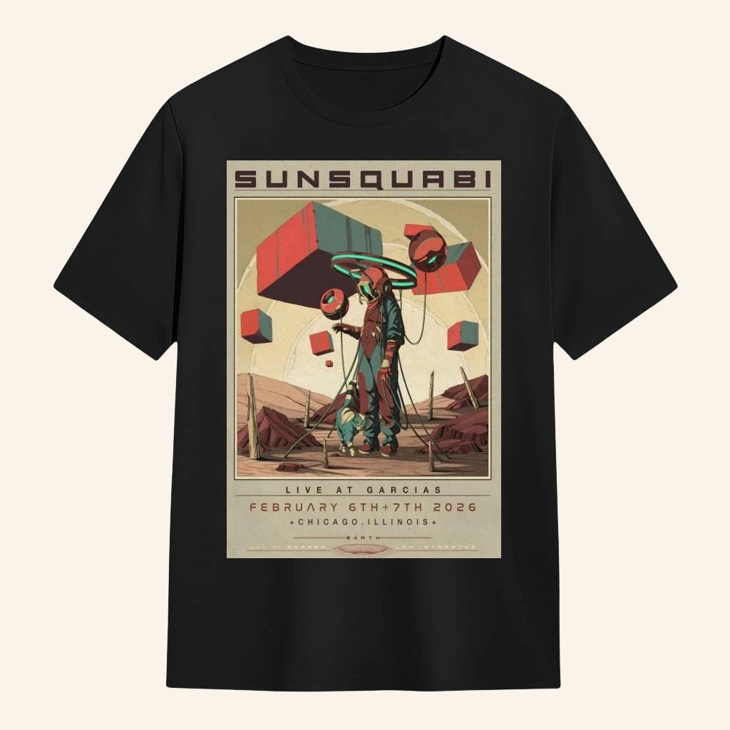 Sunsquabi Live In Chicago IL On Feb 6 7 2026 T-Shirt Sunsquabi Merch Gifts For Music Lovers