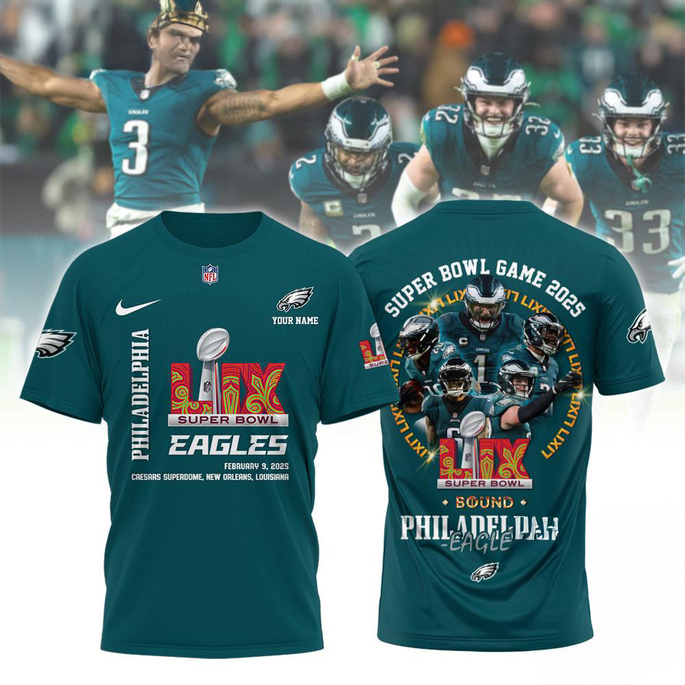 Super Bowl LIX 2025 Philadelphia Eagles Team Shirt Gifts For Football Lovers