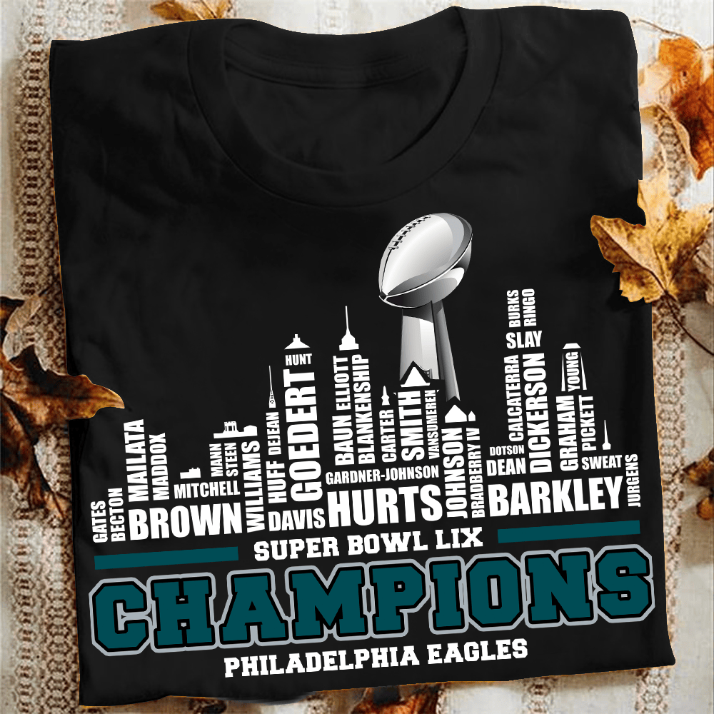 Super Bowl LIX Champions Philadelphia Eagles T-Shirt Gifts For Football Fans