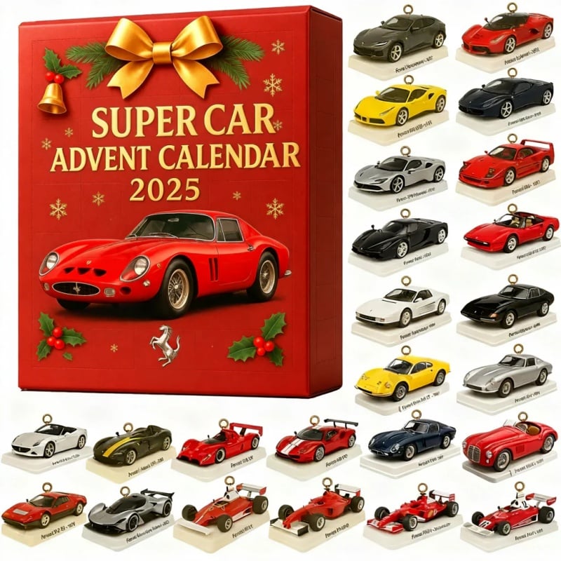 Super Car Advent Calendar 2025 Christmas Advent Calendar Xmas Gifts For Ferrari Lovers