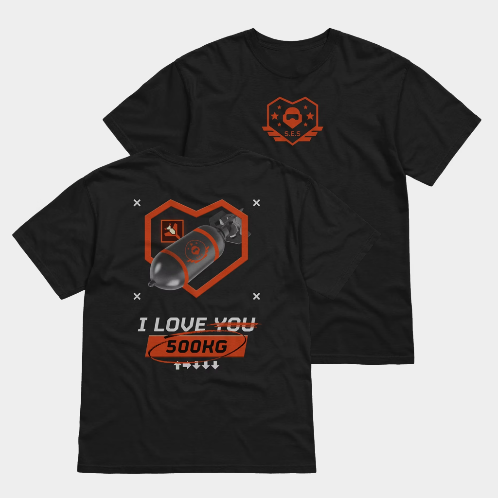 Super Earth Salute Merch SES I Love 500Kg T-Shirt Birthday Gift Ideas For BFF