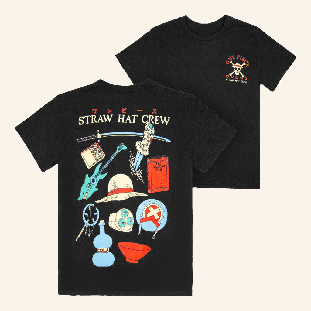 Super Hero Stuff Merch One Piece Straw Hat Crew Icons Front Back T-Shirt Him Gifts Super Hero Stuff Merch One Piece Straw Hat Crew Icons Front Back T-Shirt Him Gifts