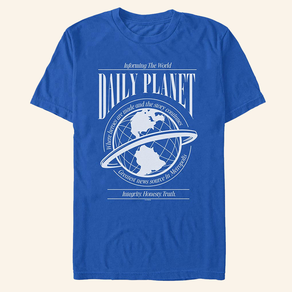 Super Hero Stuff Merch Superman Daily Planet Informing The World T-Shirt Gifts For Him