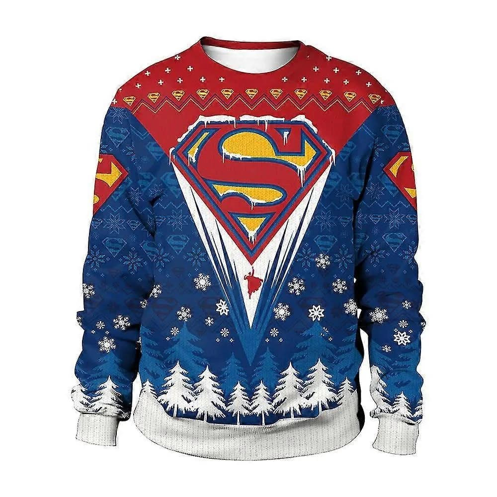 Super Heroes Superman Christmas Ugly Sweater Fan Merch Dad Christmas Gifts