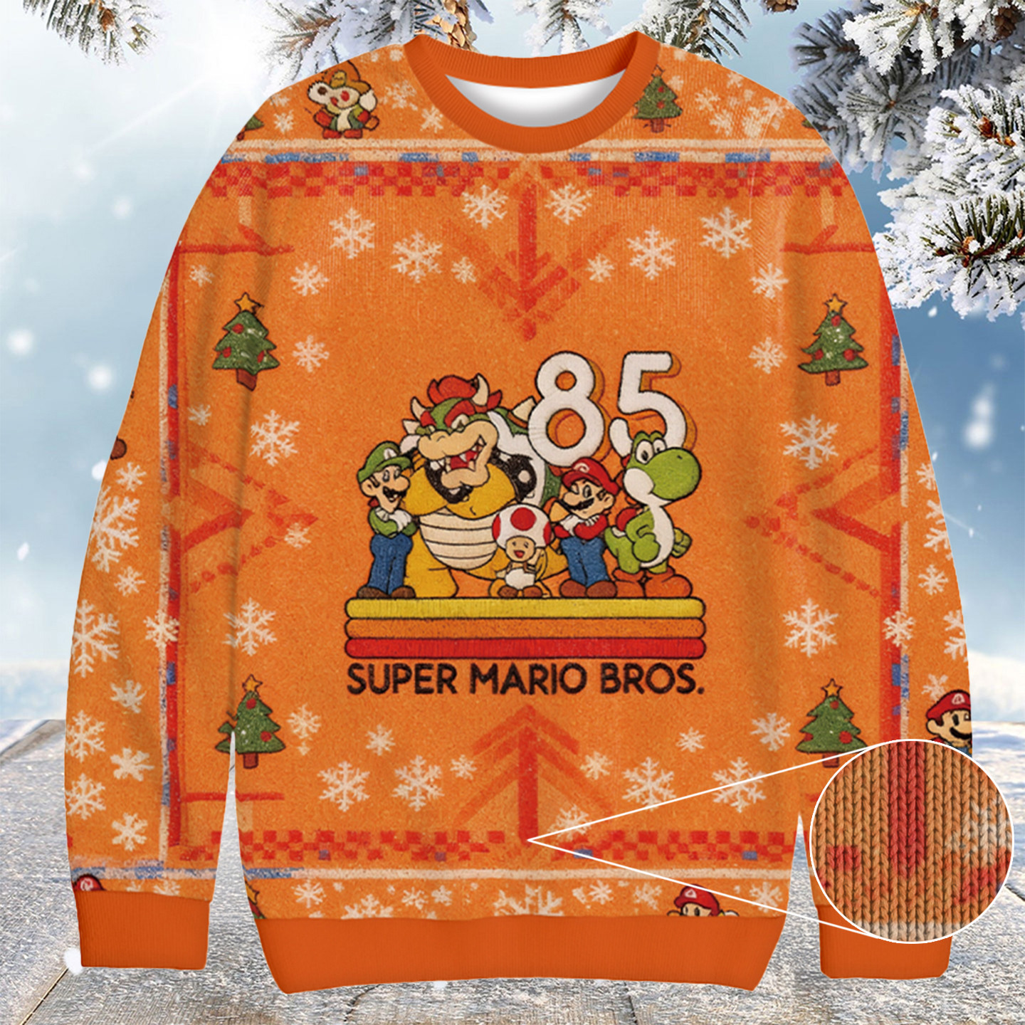 Super Mario Bros Retro Game Christmas Ugly Sweater Gifts For Teenage Brother