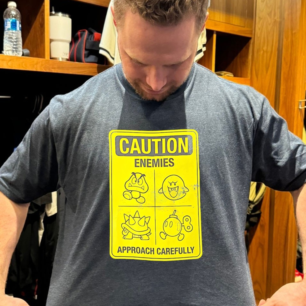 Super Mario Enemies Caution Approach Carefully Shirt Unique Birthday Gift For Him