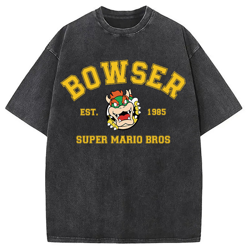 Super Mario Retro Washed T-Shirt Everyday Comfort Graphic Shirt Gifts For Friends