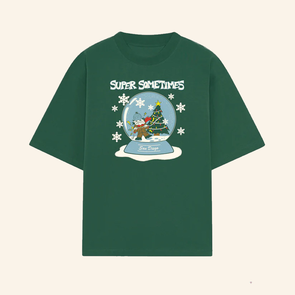 Super Sometimes Merch Snow Globe T-Shirt Christmas Gifts For Music Lovers