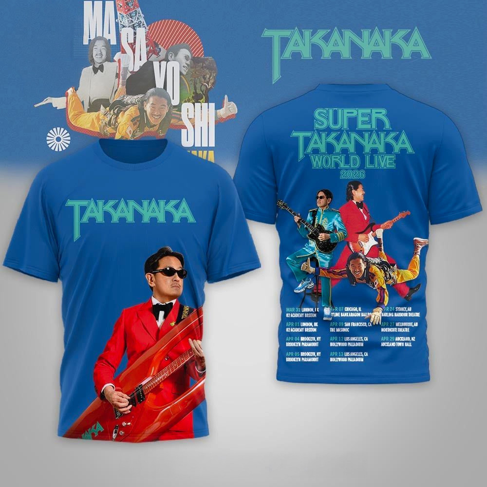 Super Takanaka World Live 2026 T-Shirt Masayoshi Takanaka Merch Birthday Gift For Son