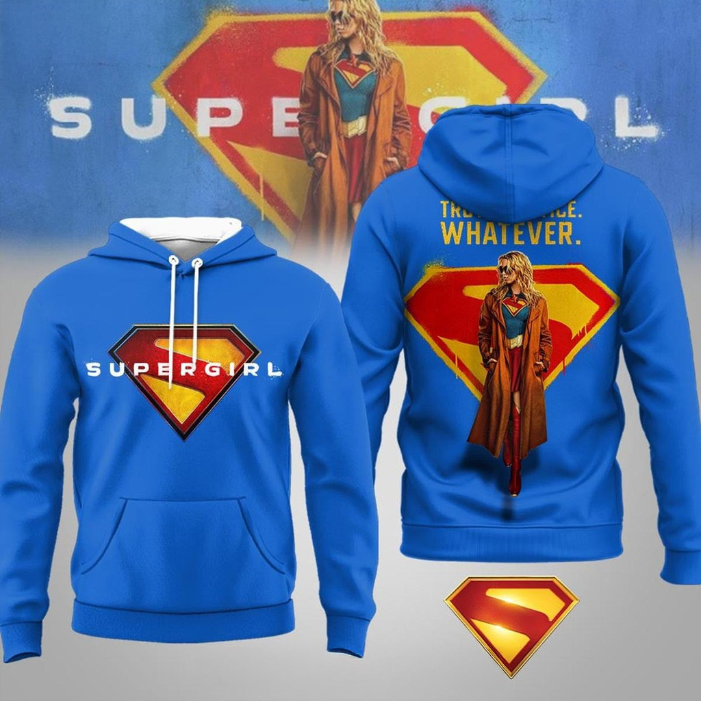 Supergirl Truth Justice Whatever Hoodie Supergirl Merch Birthday Gifts For Sister