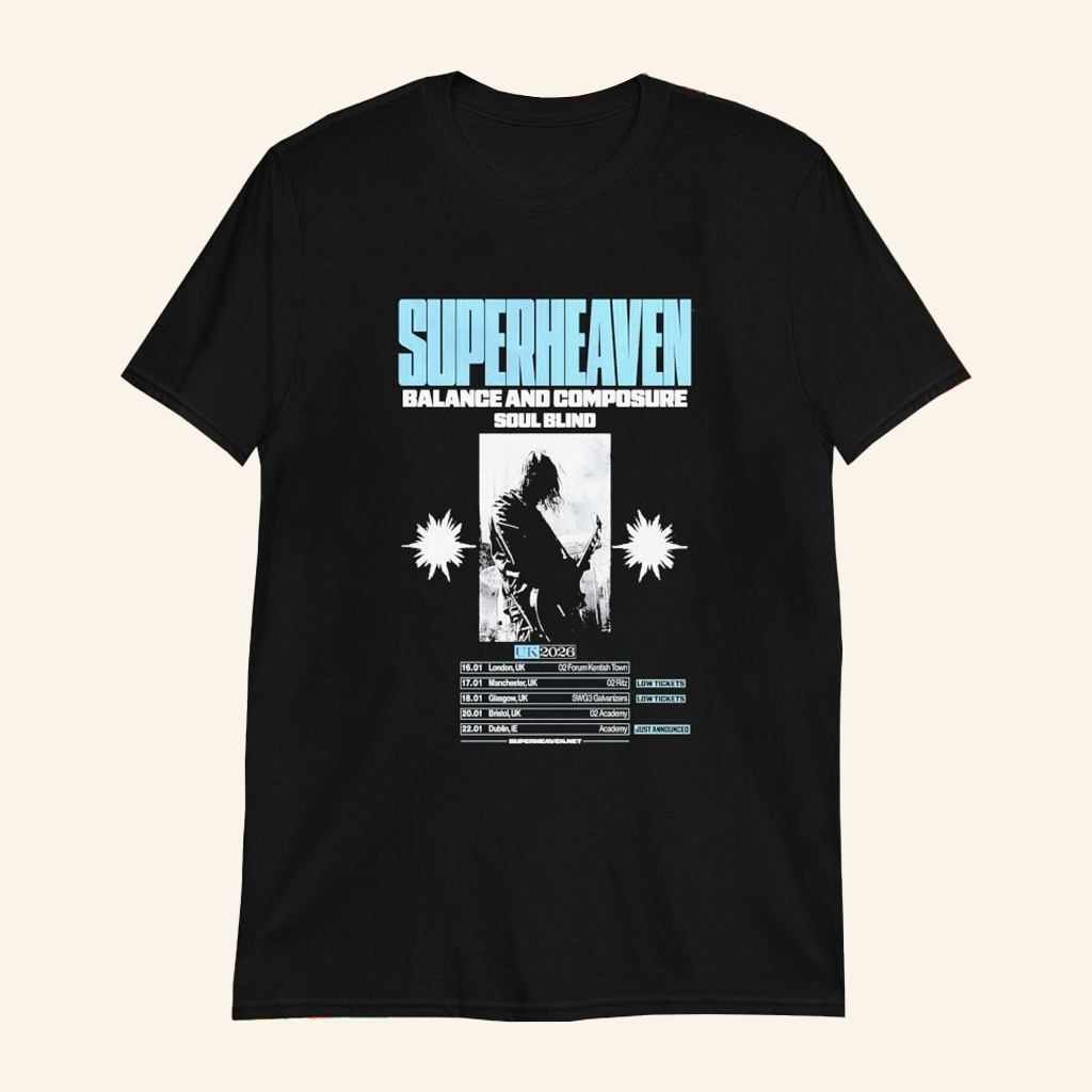 Superheaven Balance And Composure Soul Blind UK Tour 2026 T-Shirt Gifts For Fans