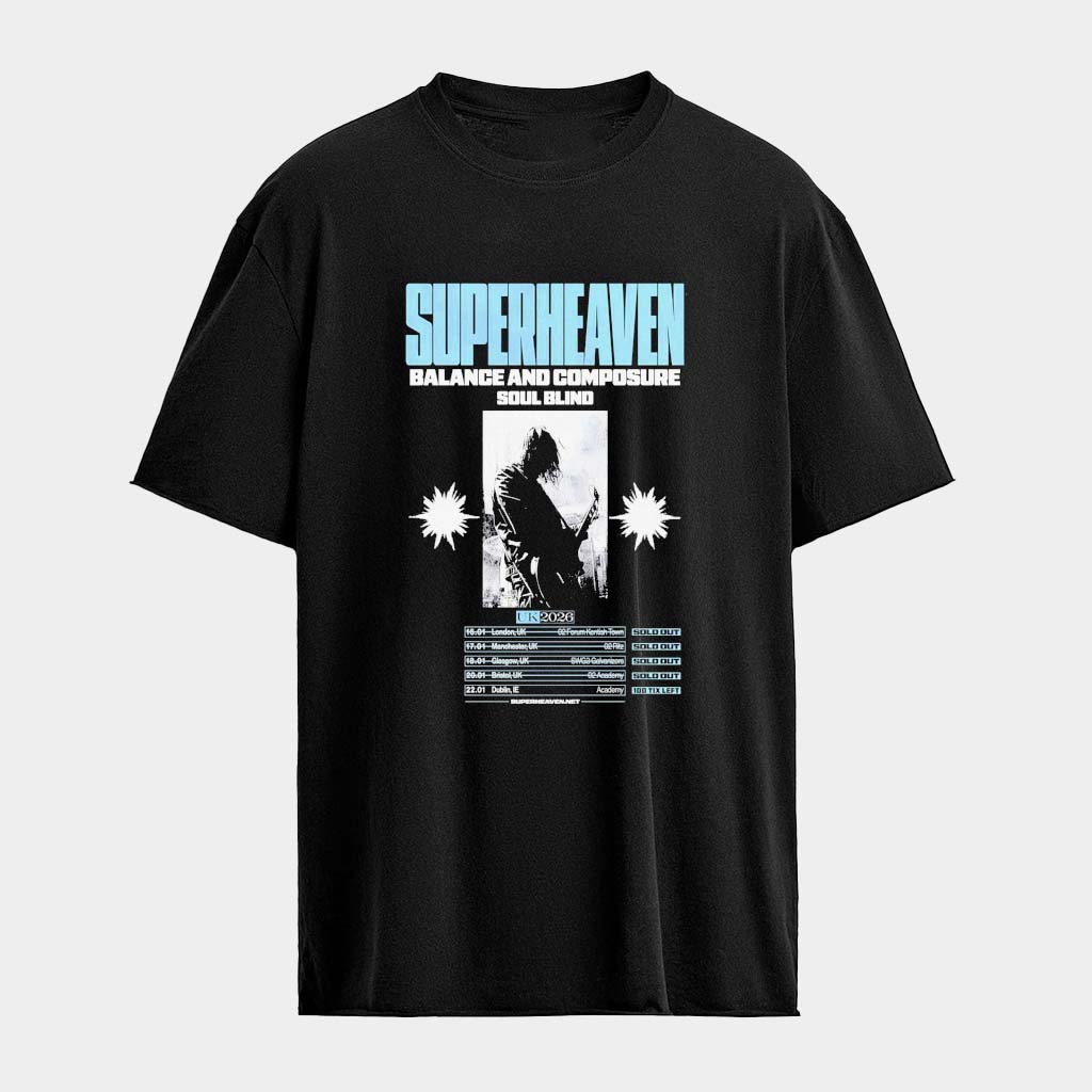 Superheaven Balance And Composure Soul Blind UK Tour 2026 T-shirt Superheaven Merch Gifts for Him