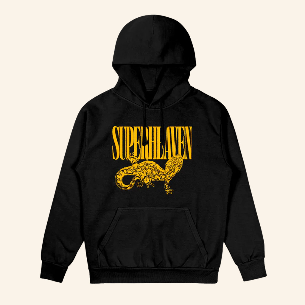 Superheaven Merch Salamander Black Hoodie Music Related Gifts For Guys