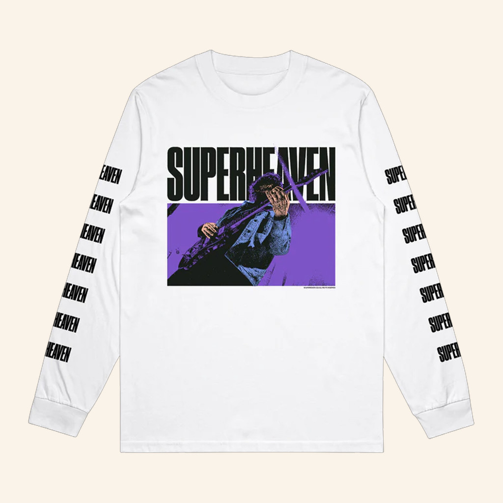 Superheaven Merch Tay Guitar White Long Sleeve Shirt Gifts For Music Fans