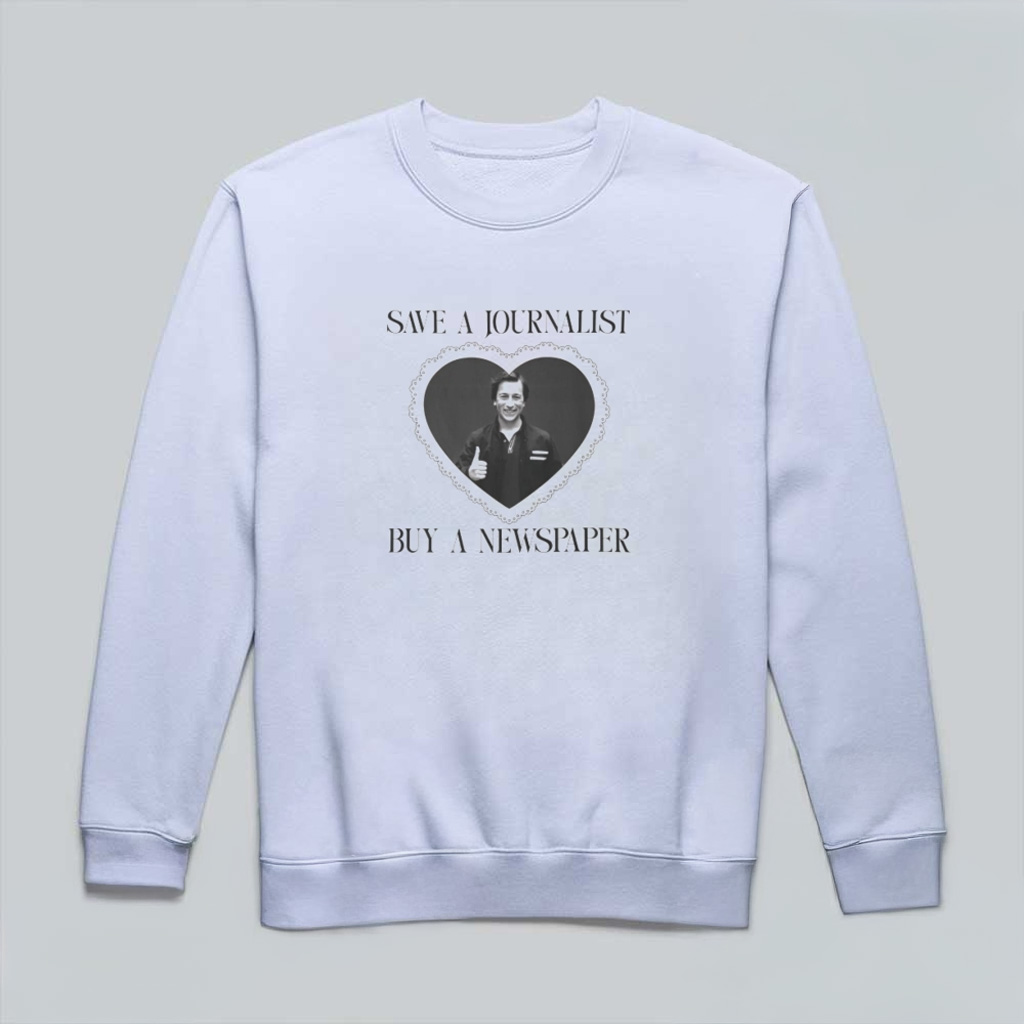 Superman Jimmy Olsen Save A Journalist Buy A Newspaper Sweatshirt Gift Ideas For Him Superman Jimmy Olsen Save A Journalist Buy A Newspaper Sweatshirt Gift Ideas For Him