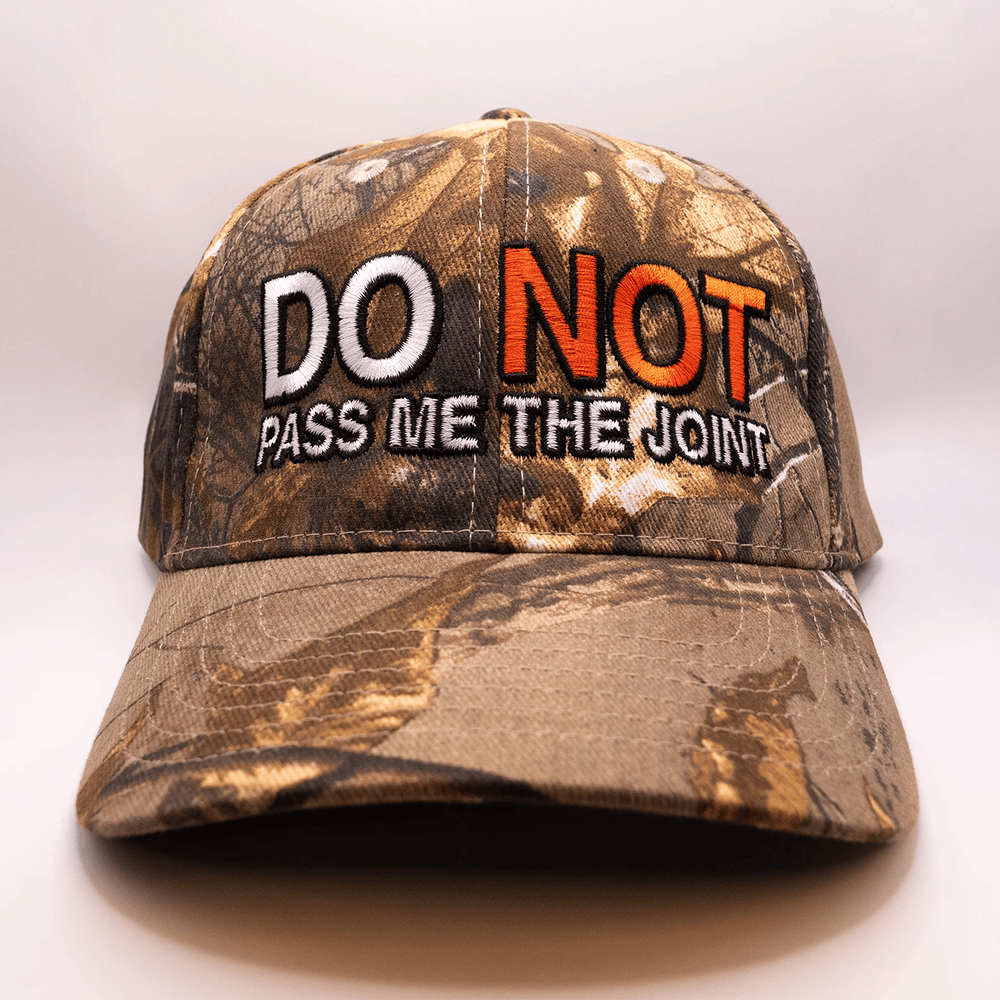 Supermega Merch Camo Anti-Drug Hat Do Not Pass Me The Joint Embroidered Hat Gifts For Dad