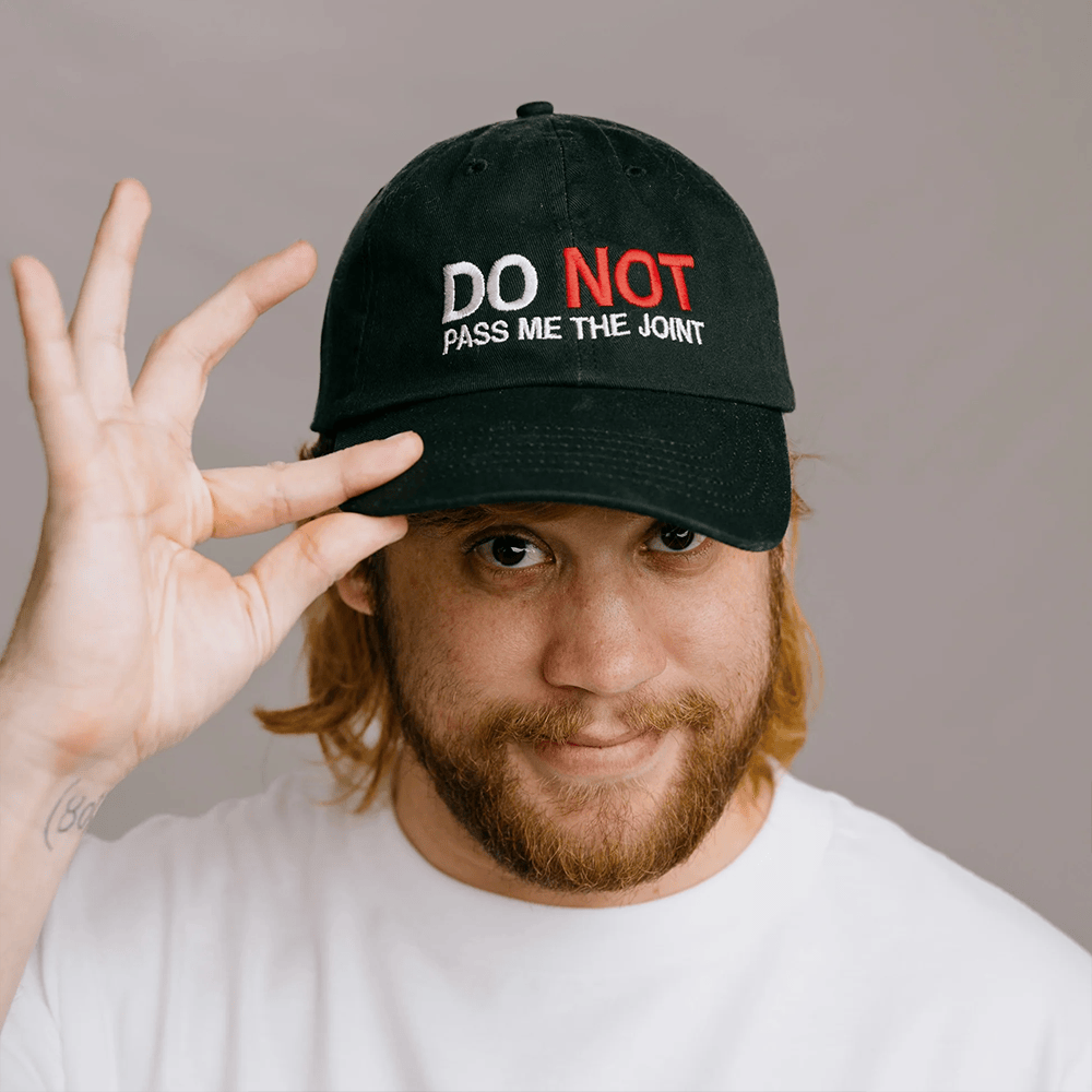 SuperMega Merch Embroidered Do Not Pass Me The Joint Hat Top Father's Day Gifts SuperMega Merch Embroidered Do Not Pass Me The Joint Hat Top Father's Day Gifts