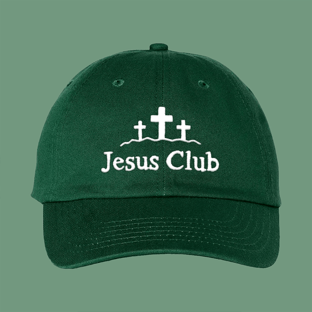 SuperMega Merch Jesus Club Embroidered Hat Christian Father's Day Gifts SuperMega Merch Jesus Club Embroidered Hat Christian Father's Day Gifts