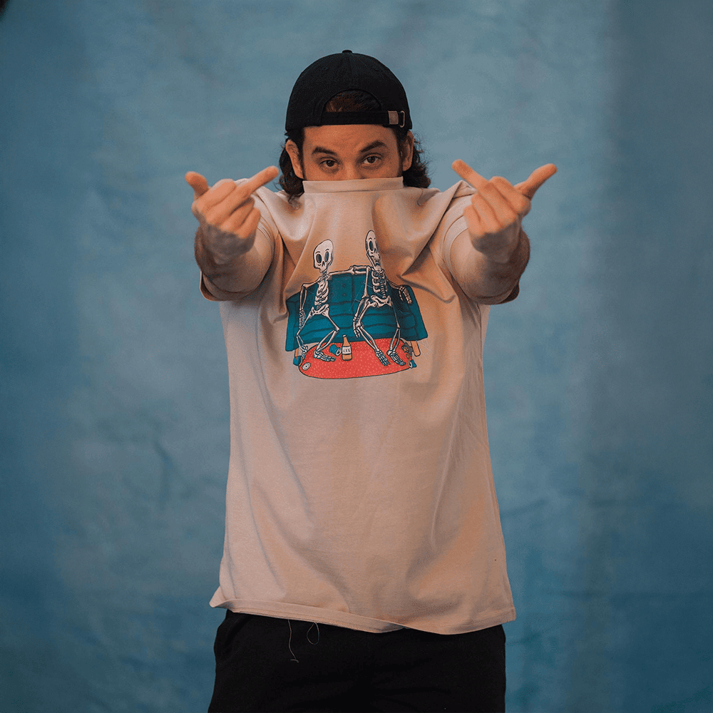 SuperMega Merch Supermega Skeleton Couch T-Shirt Unique Dad Gifts For Father's Day SuperMega Merch Supermega Skeleton Couch T-Shirt Unique Dad Gifts For Father's Day