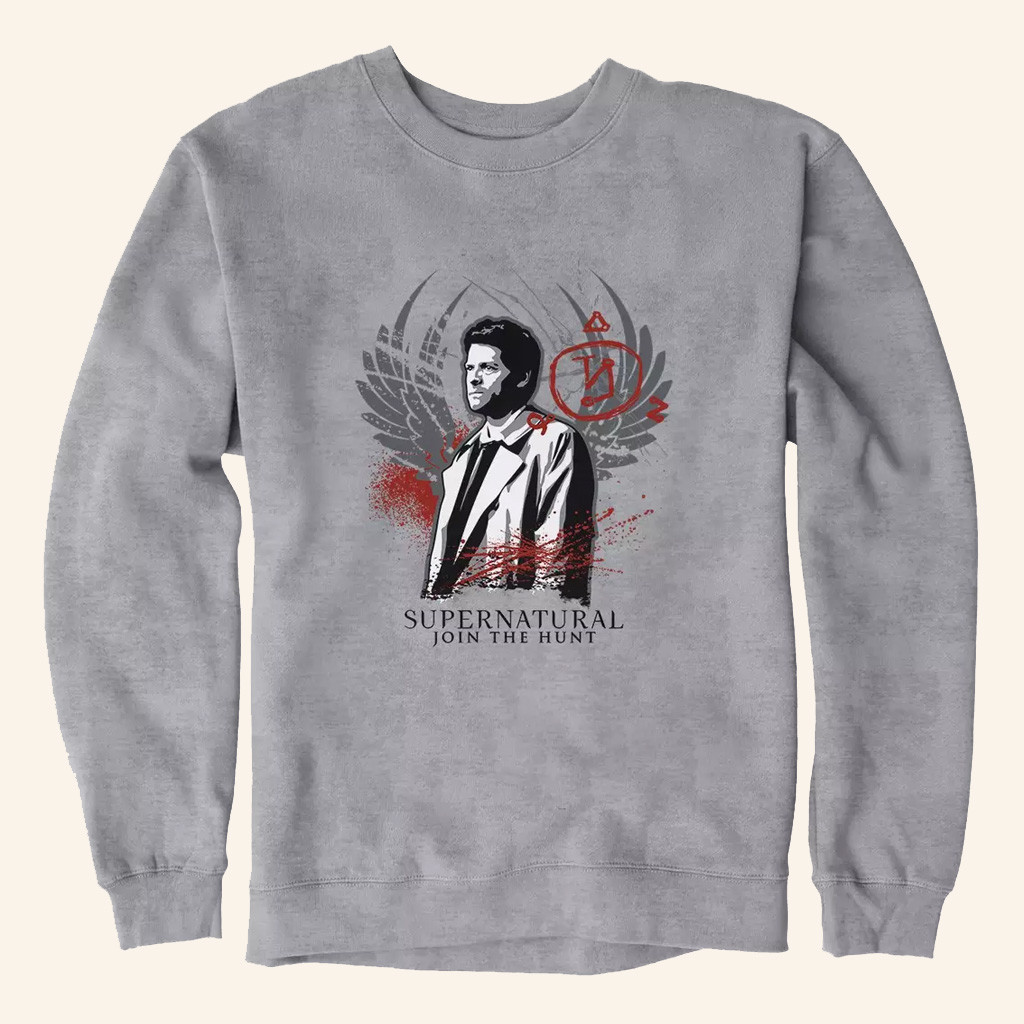 Supernatural Merch Castiel Join The Hunt Sweatshirt Gifts For Friends