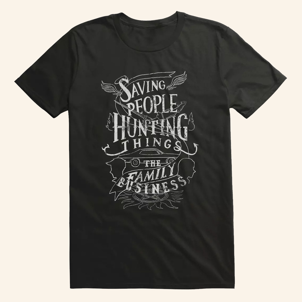 Supernatural Merch The Family Business Motto T-Shirt Present For Brothers