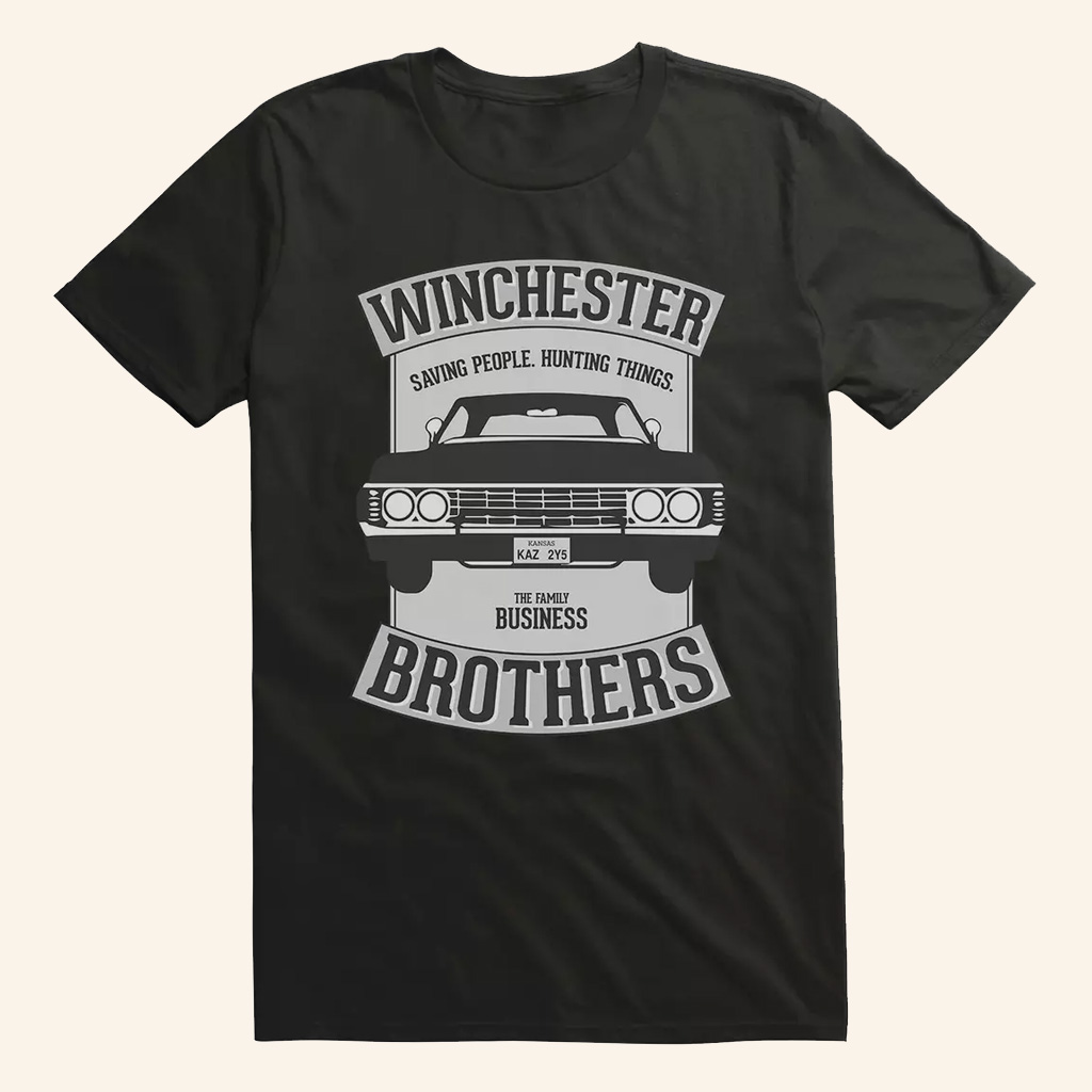 Supernatural Merch Winchester Brothers Baby Logo T-Shirt Present For Husband
