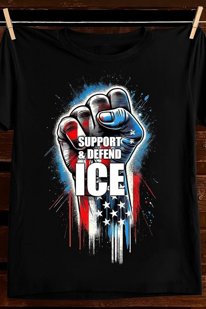 Support Defend ICE T Shirt America Border Patrol Patriotic Best Gift For Supporters Fans