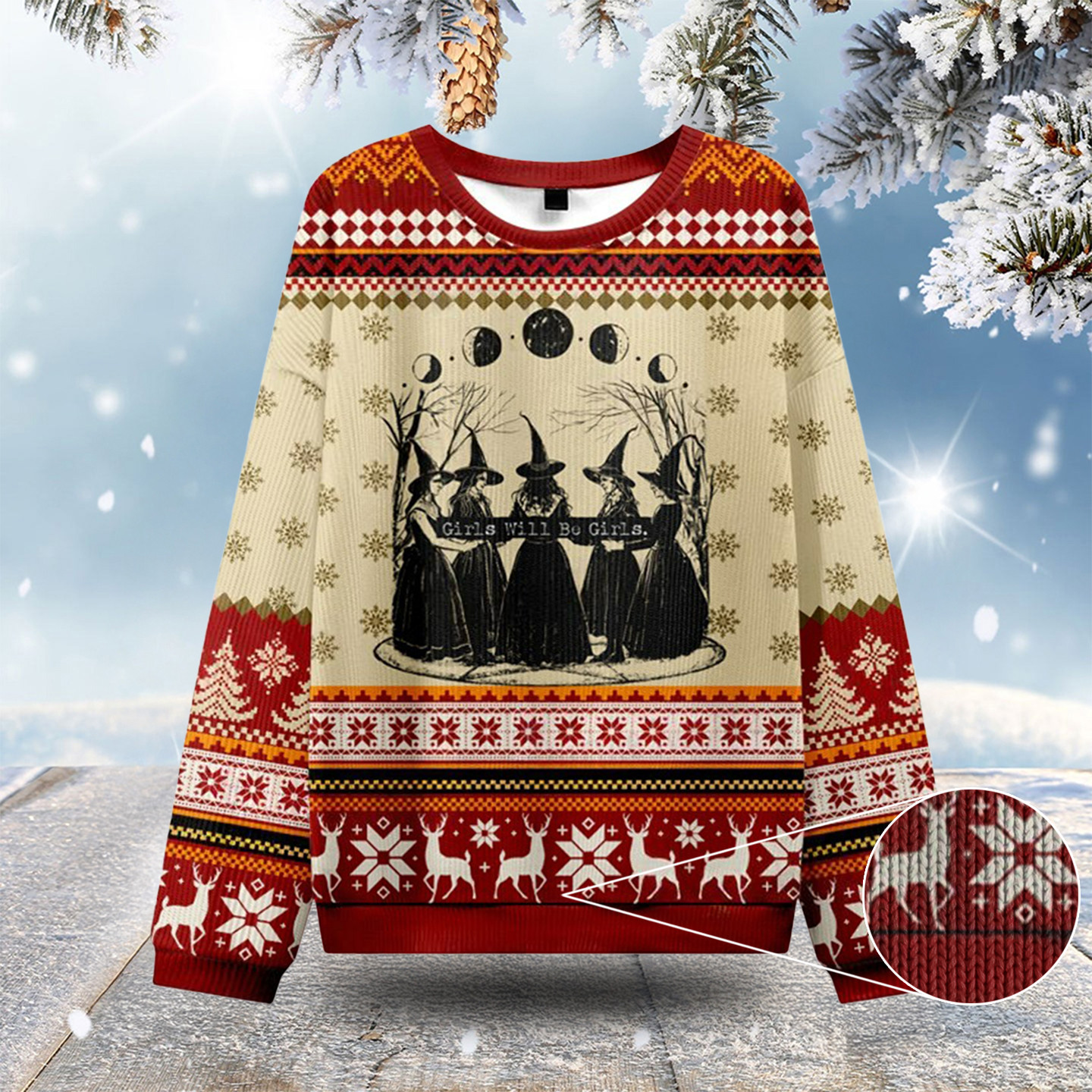 Support Your Local Coven Ugly Christmas Sweatshirts Nice Christmas Sweaters Gifts For Her