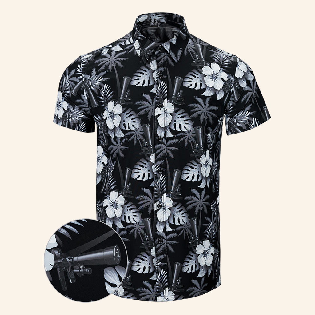 Suppressed Black White Button Down Shirt Tactical Aloha Shirt Xmas Gift Ideas For Men Suppressed Black White Button Down Shirt Tactical Aloha Shirt Xmas Gift Ideas For Men