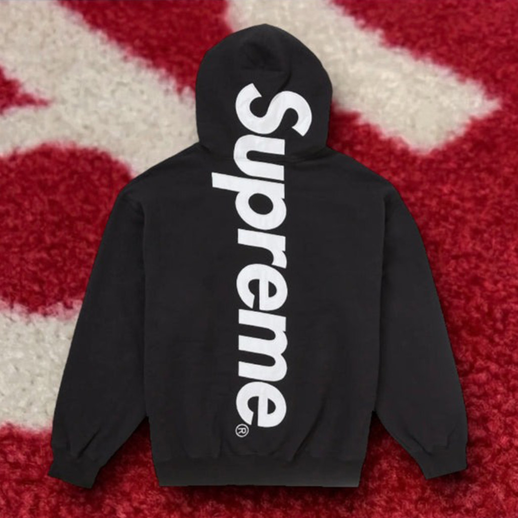 Supreme Applique Hoodie Black Birthday Gift Ideas For Brother