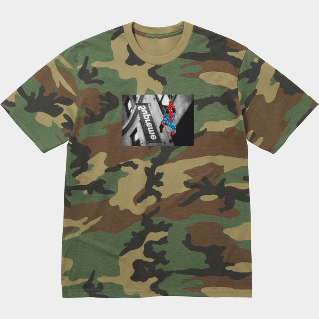 Supreme Spiderman Shirt 2026 Supreme x Spider Man Camo T-Shirt Gift Ideas For BFF