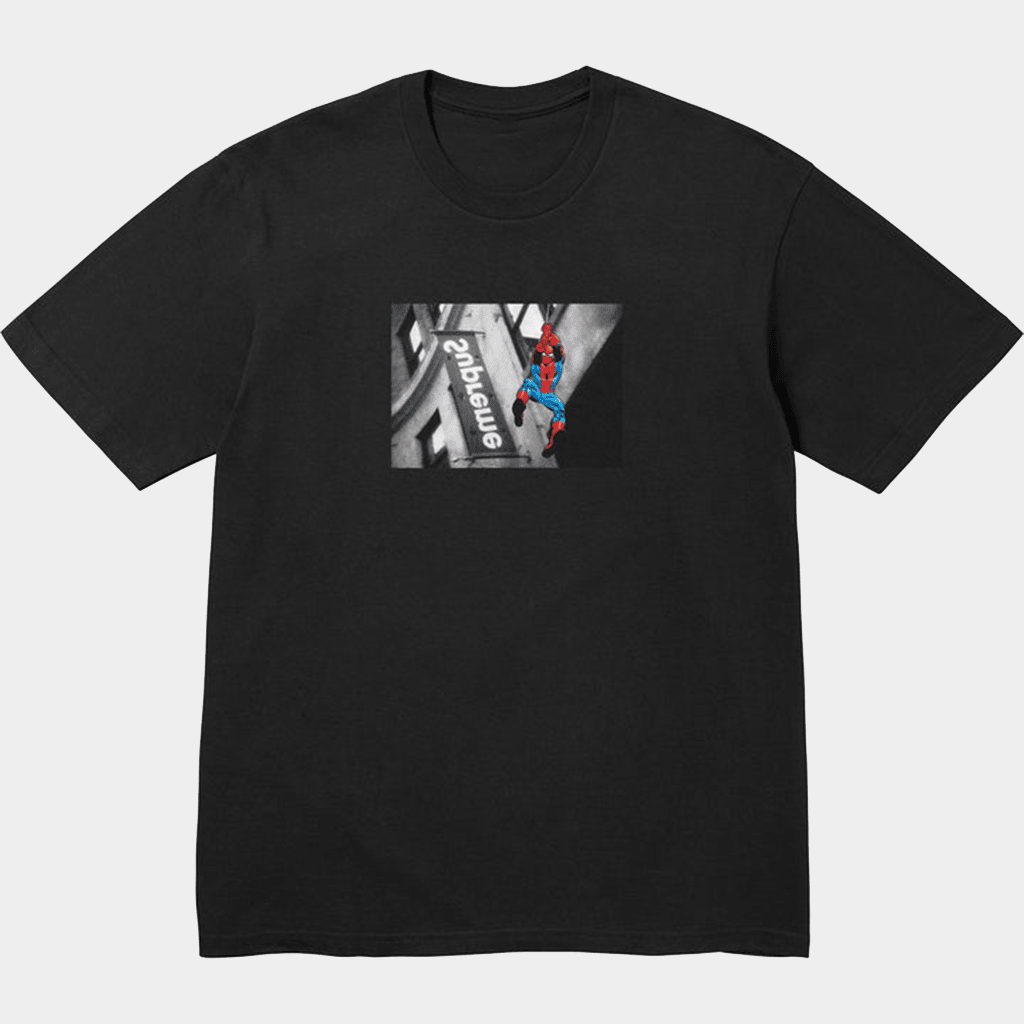 Supreme Spiderman Shirt 2026 Supreme x Spider Man T-Shirt Black Gifts For Brother