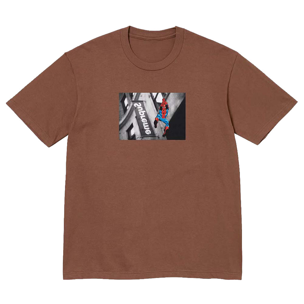 Supreme X Spider Man Web Swinging T-Shirt Gifts Ideas For Boyfriend