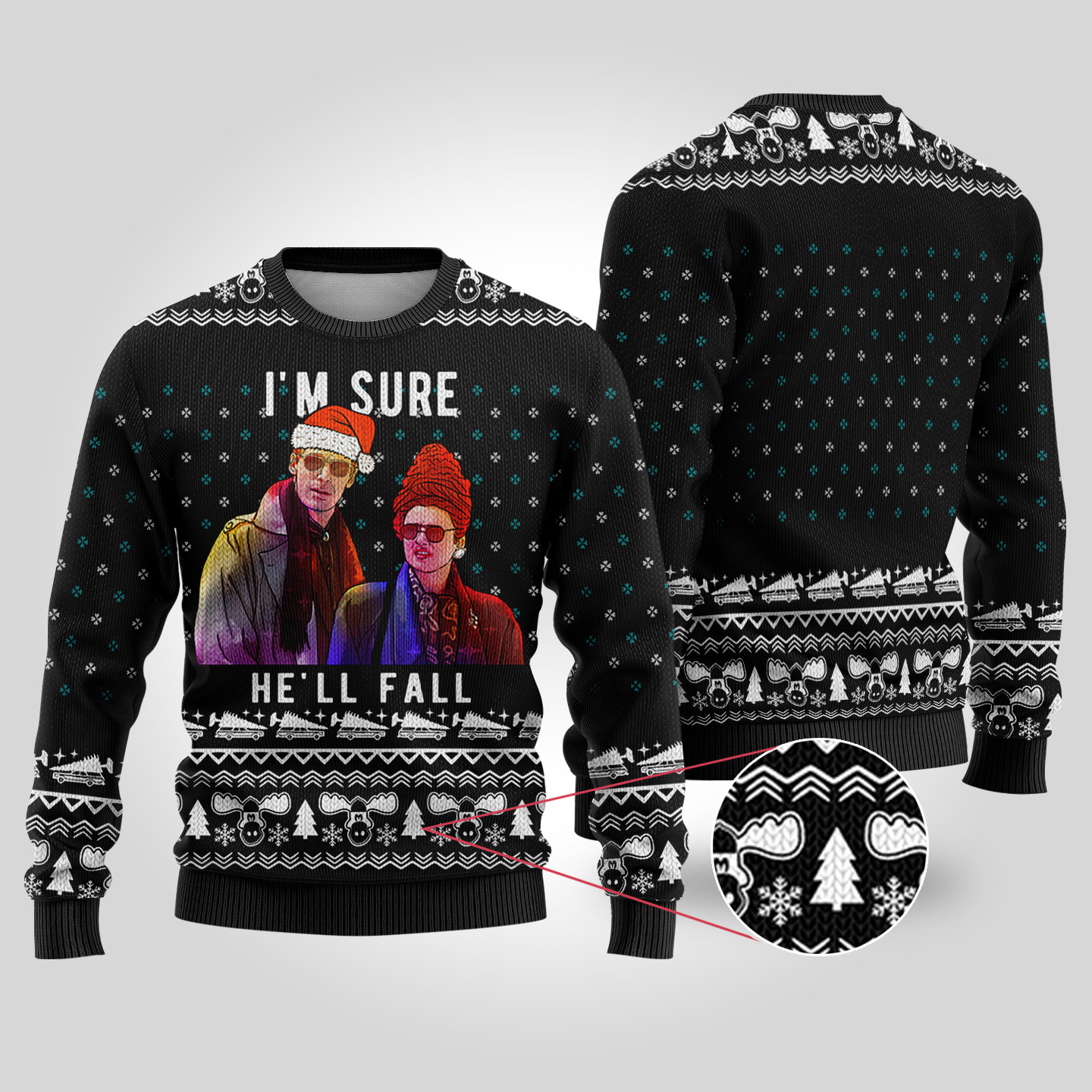 Sure Hell Fall National Lampoon Black Christmas Sweater Holiday Merch That Makes a Perfect Christmas Gift