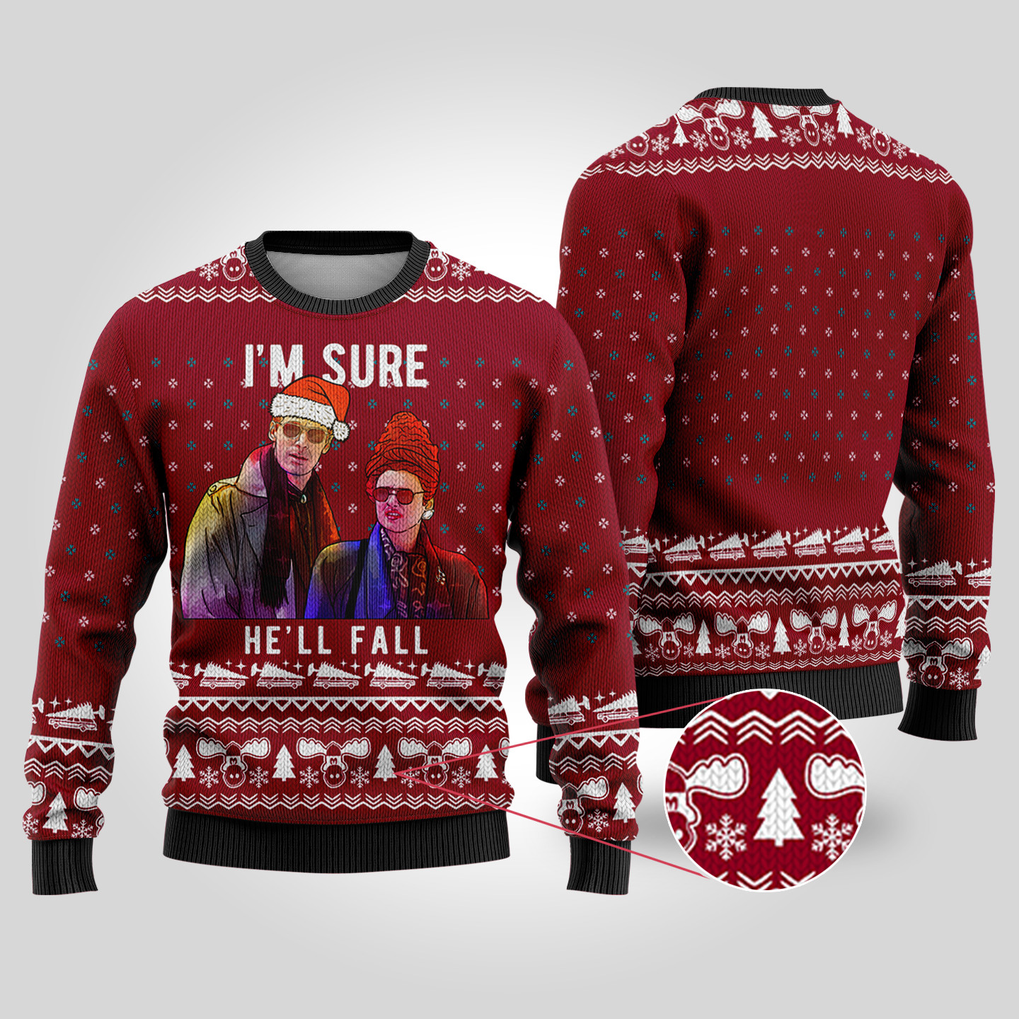 Sure Hell Fall National Lampoon Cardinal Red Christmas Sweater Merry Christmas Sweatshirt for Holiday Fun